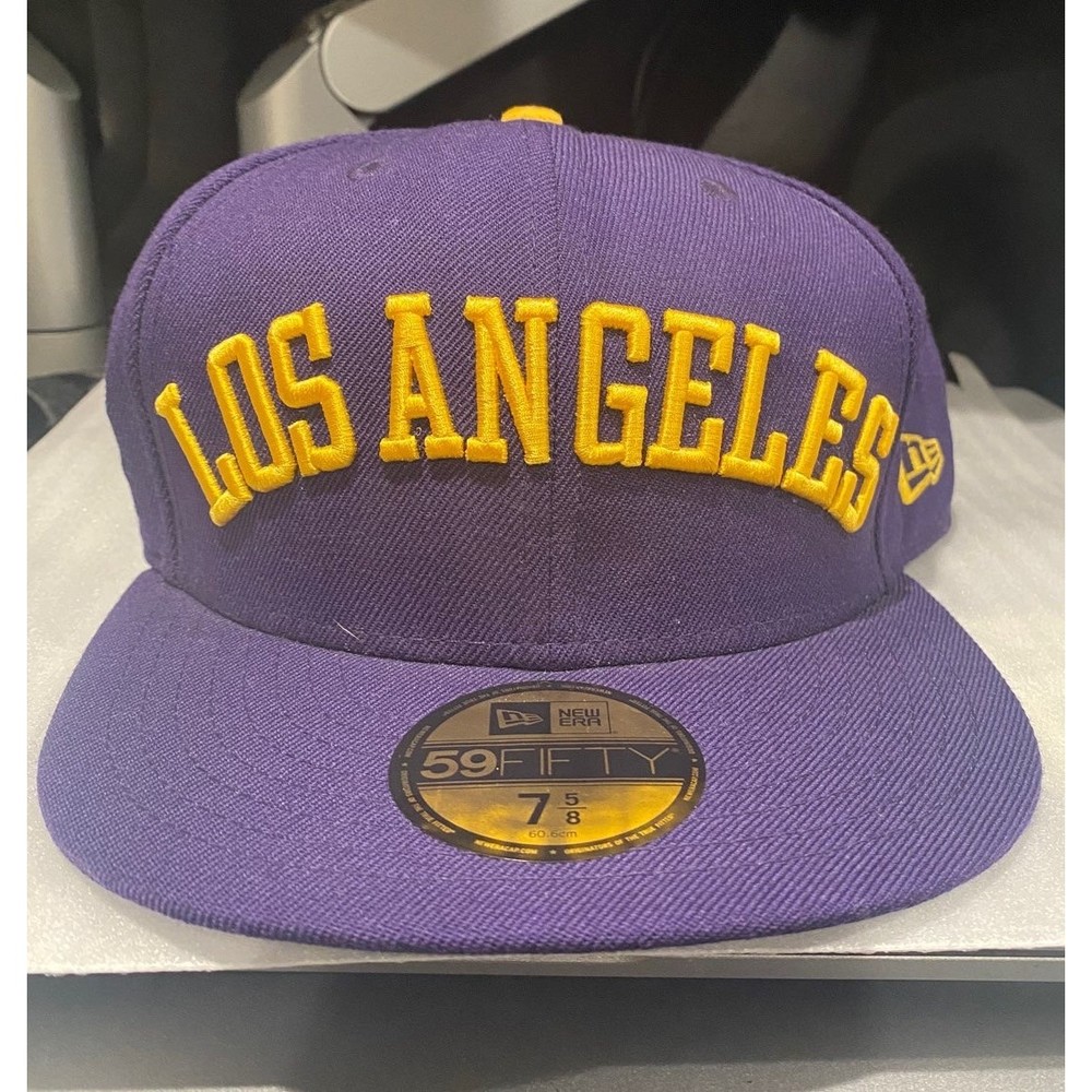 Rare Los Angeles Dodgers New Era 59Fifty Lakers Ed Fitted Hat